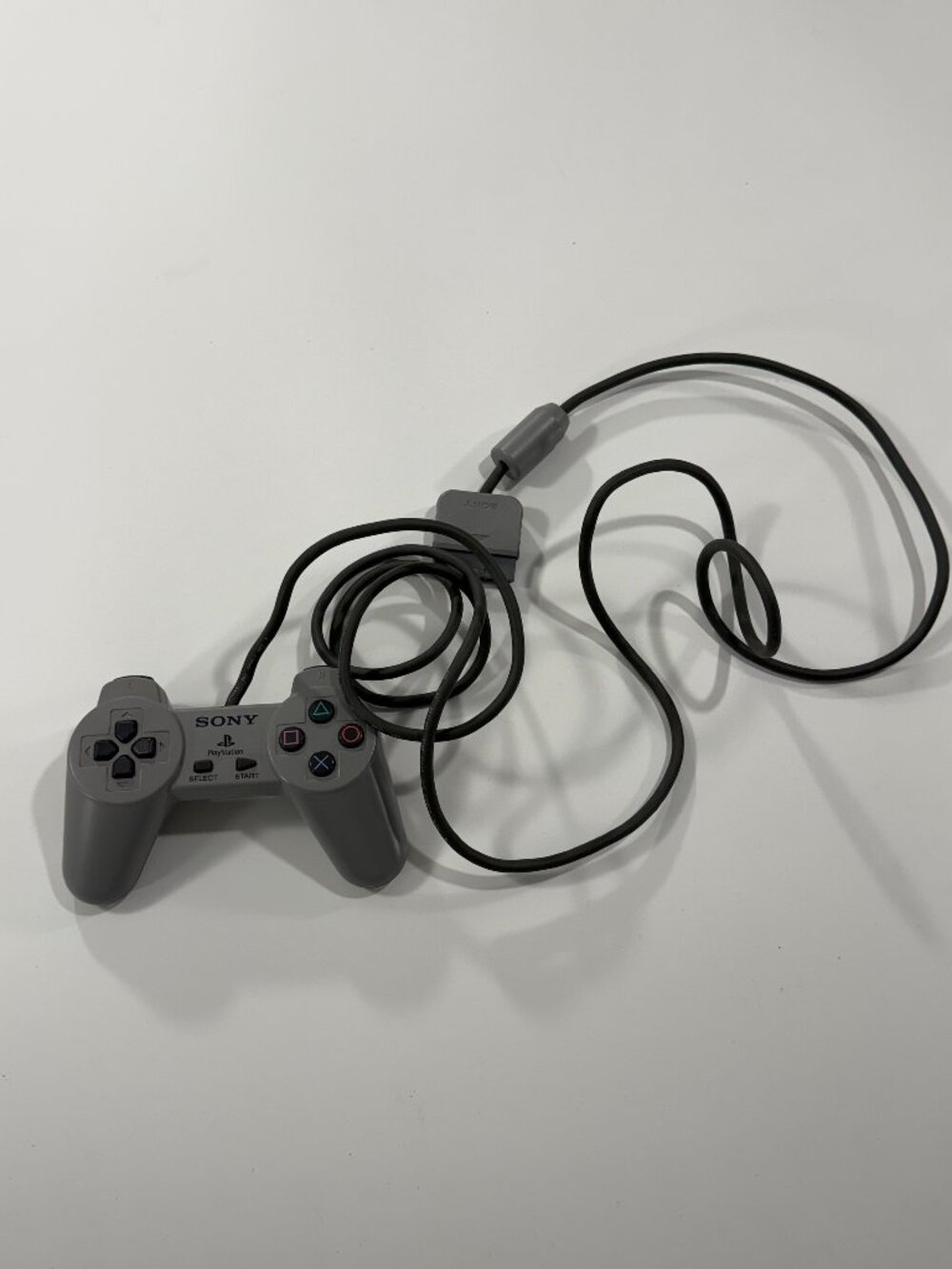 OEM Sony PlayStation PS1 PS2 Gray Wired Controller SCPH-1080 Genuine